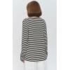 imageCHARTOU Women Basic Long Sleeve Fall Tops Casual Stripes Slim Fit Tee T ShirtBlack