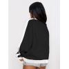 imageCHARTOU Women Oversized Color Block Pullover Sweatshirt 2025 Fall Outfits Lightweight Crewneck Sweatshirt TopsBlack