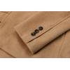 imageCHARTOU Women Solid Color Blazer Wool Blend Causal Business Office Open Front Short Jacket Pea CoatKhaki