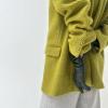 imageCHARTOU Women Button Down Wool Pea Coat Jacket Oversized Notch Lapel Blazer Midi Overcoat Trench CoatGreen