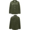 imageCHARTOU Women Diamond Lightweight Quilted Jacket Shacket Long Sleeve Button Down Shirt with PocketsArmy Green