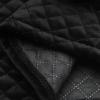 imageCHARTOU Women Diamond Lightweight Quilted Jacket Shacket Long Sleeve Button Down Shirt with PocketsBlack