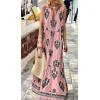 imageCHARTOU Women Floral Maxi Dress Summer Sleeveless Boho Flowy Long DressesPink