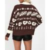 imageCHARTOU Women Lapel Collar Button Down Sweaters Open Front Cardigans Fall Sweater CoatsCoffee