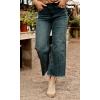 imageCHARTOU Women Lightweight Summer Denim Jeans Frayed Raw Cut Straight Leg Cropped Denim PantsDark Blue