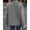 imageCHARTOU Women Oversized Wool Blend Coats Notch Lapel Pea Coat Winter Double Breasted Trench Overcoat OutwearDark Grey