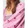 imageCHARTOU Women Summer Flowy Floral Dress Long Puff Sleeve Square Neck Boho Maxi Sundress Swing Smocked DressPink