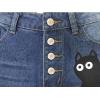 imageCHARTOU Womens Loose Button Roll Up Denim Jeans Pants Mid Waist Cat Print Baggy Cropped PantsCat