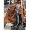 imageCHARTOU Womens Winter Long Tweed Jacket long Sleeve Notch Lapel Peacoat Oversized Button Up Maxi OvercoatCoffee