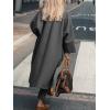 imageCHARTOU Womens Winter Long Tweed Jacket long Sleeve Notch Lapel Peacoat Oversized Button Up Maxi OvercoatDark Grey