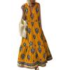 imageCHARTOU Women Floral Maxi Dress Summer Sleeveless Boho Flowy Long DressesYellow