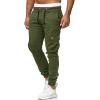 imageCHARTOU Mens Athletic Sweatpants Drawstring Elastic Waist Tapered Jogger Cargo PantsArmy Green