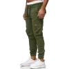 imageCHARTOU Mens Athletic Sweatpants Drawstring Elastic Waist Tapered Jogger Cargo PantsArmy Green
