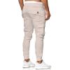 imageCHARTOU Mens Athletic Sweatpants Drawstring Elastic Waist Tapered Jogger Cargo PantsBeige