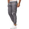 imageCHARTOU Mens Athletic Sweatpants Drawstring Elastic Waist Tapered Jogger Cargo PantsGrey