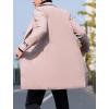 imageCHARTOU Mens Notched Collar 1 Button Slim Fit Midi Trench Pea Coat JacketApricot