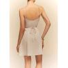 imageCHARTOU Women Sleeveless Linen Short Dress Cinched Waist Button Down Mini Elegant Party DressesBeige