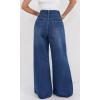 imageCHARTOU Wide Leg Jeans for Women Stretchy High Waisted Loose Casual Flare Denim PantsBlue