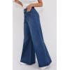 imageCHARTOU Wide Leg Jeans for Women Stretchy High Waisted Loose Casual Flare Denim PantsBlue