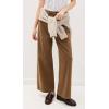 imageCHARTOU Women Casual Wide Leg Jeans High Waisted Loose Straight Denim PantsDark Khaki