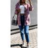 imageCHARTOU Womens Classic Loose Wool Blend Long Sleeve Plaid Button Down ShirtPink