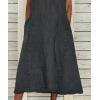 imageCHARTOU Women Casual Sleeveless Denim Midi Dress A Line SummerBlack