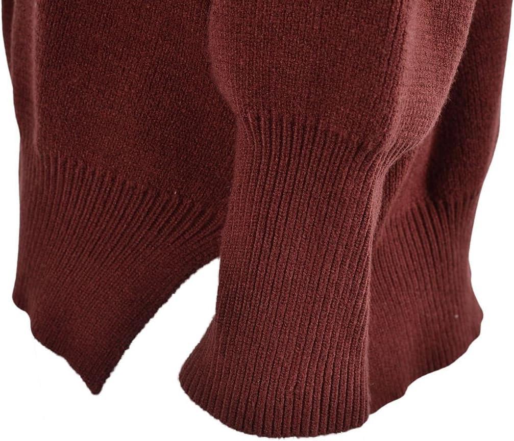 imageCHARTOU Womens Loose Fit Crew Neck Side Split HiLow Oversized Knit Pullover Sweater TopsBrown