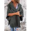 imageCHARTOU Women One Piece Poncho Jacket Cape Sleeve Shawl Neck Coat Casual Wrap Knit Open Front CardiganArmy Green