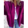 imageCHARTOU Women One Piece Poncho Jacket Cape Sleeve Shawl Neck Coat Casual Wrap Knit Open Front CardiganPurple