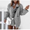 imageCHARTOU Women Sweater Blazer Cardigan Oversized Open Front Coatigan Fall Knit Jacket OutfitsGrey