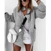 imageCHARTOU Women Sweater Blazer Cardigan Oversized Open Front Coatigan Fall Knit Jacket OutfitsGrey