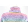 imageCHARTOU Womens Chunky Turtleneck Knit Rib Rainbow Gradient Color Sweater Jumper PulloverRainbow