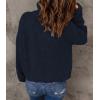 imageCHARTOU Womens Fall 14 Zipper BatWing Sleeve Oversized Sweatshirt Slouchy Jumper Pullover SweaterNavy