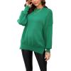 imageCHARTOU Womens Loose Fit Crew Neck Side Split HiLow Oversized Knit Pullover Sweater TopsGreen