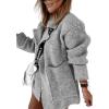 imageCHARTOU Women Sweater Blazer Cardigan Oversized Open Front Coatigan Fall Knit Jacket OutfitsGrey