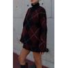 imageCHARTOU Women 2 Piece Sweater Skirt Sets Argyle Plaid Preppy Style Trendy Fall Sweater OutfitsWine