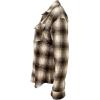 imageCHARTOU Women Oversized Plaid Button Down Shirt Long Sleeve Cowgirl Shirt Blouse ShacketBrown