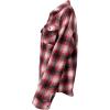 imageCHARTOU Women Oversized Plaid Button Down Shirt Long Sleeve Cowgirl Shirt Blouse ShacketRed