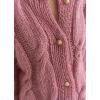 imageCHARTOU Chunky Cable Cardigan Sweaters for Women Button Down Loose Fall Sweater CoatsPink