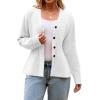 imageCHARTOU Women Button Up Cardigan Fitted Fall V Neck Dressy Sweater Knit Cinched Waist Tops Casual OutwearBeige