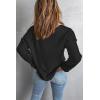imageCHARTOU Women Chunky Knit Sweater Pullover Roll Up Long Sleeve Knitted Sweater Jersey JumperBlack