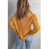 imageCHARTOU Women Chunky Knit Sweater Pullover Roll Up Long Sleeve Knitted Sweater Jersey JumperYellow
