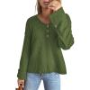 imageCHARTOU Women Chunky Knit Sweater Pullover Roll Up Long Sleeve Knitted Sweater Jersey JumperGreen