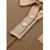 imageCHARTOU Womens Long Sleeve Peter Pan Collar Waffle Oversized HighLow Polo ShirtBrown
