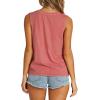 imageCHARTOU Womens Summer Cute Pocket Cami Tank Top Camisole Blouse VestRed