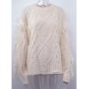 imageCHARTOU Womens Elegant Long Sleeve Tassel Fringe Cable Knit Sweater Jumper TopBeige