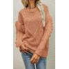 imageCHARTOU Womens Elegant Long Sleeve Tassel Fringe Cable Knit Sweater Jumper TopOrange