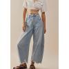 imageCHARTOU Women Barrel Jeans Distressed Boyfriend Baggy Jeans High Waist Wide Leg Jeans Y2k Ripped Harem PantsLight Blue