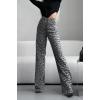 imageCHARTOU Women Leopard Straight Long Denim Pants High Waist Wide Leg Baggy Jeans with PocketsLeopard