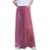 imageCHARTOU Womens Casual Tencel Wide Leg Lounge Pants Yoga Beach Flowy Palazzo with PocketsRed